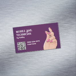 Mobiele nageltechnicus Custom QR Magnetisch Visitekaartje