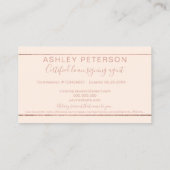 Mobiele Notarctische roos gouden band roze Visitekaartje (Achterkant)