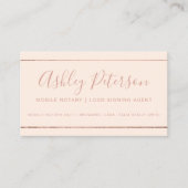 Mobiele Notarctische roos gouden band roze Visitekaartje (Voorkant)