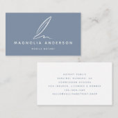 Mobiele notaris | Blauw wit Visitekaartje (Voorkant / Achterkant)