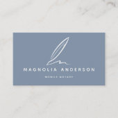 Mobiele notaris | Blauw wit Visitekaartje (Voorkant)