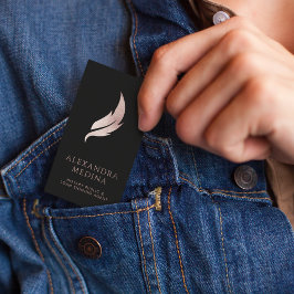 Mobiele notaris Chic Roos gouden veer Quill Logo Visitekaartje