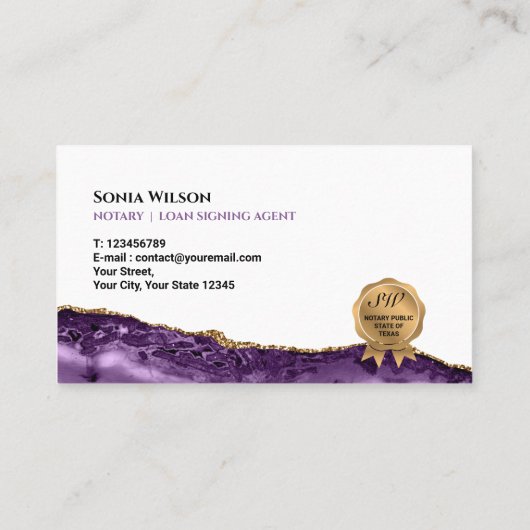 Mobiele Notaris & de Ondertekening van de Lening A Visitekaartje (Achterkant)