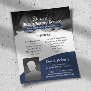 Mobiele Notaris Dienst Lening Ondertekeningsagent Flyer