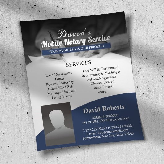 Mobiele Notaris Dienst Lening Ondertekeningsagent Flyer