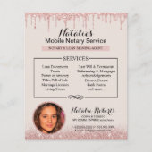 Mobiele Notaris Dienst Modern Roze Goud Drips Flyer (Voorkant)