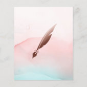 Mobiele Notaris en Lening die Blush Pink Agate ond Flyer (Achterkant)