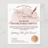 Mobiele Notaris en Leningen die Blush Pink Agate F Flyer (Voorkant)