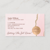 Mobiele notaris en Loan Signing Agent Pink Flyer Visitekaartje (Achterkant)