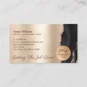 Mobiele notaris en Loan Signing Agent Roos Gold Visitekaartje (Achterkant)