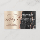 Mobiele notaris en Loan Signing Agent Roos Gold Visitekaartje (Voorkant)