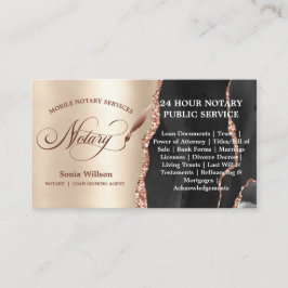 Mobiele notaris en Loan Signing Agent Roos Gold Visitekaartje