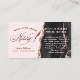 Mobiele notaris en Loan Signing Agent Roos Gold Visitekaartje