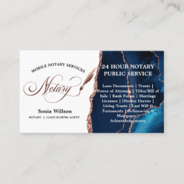 Mobiele notaris en Loan Signing Agent Roos Gold Visitekaartje