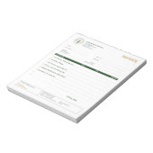 Mobiele Notaris Factuur Sjabloon Checklist Groen Notitieblok (Linkerzijde)