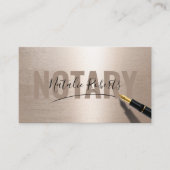 Mobiele Notaris Handtekening Elegant Gold Visitekaartje (Voorkant)