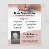 Mobiele notaris & hypotheekondertekenaar Roze glit Flyer (Voorkant)