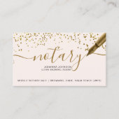 Mobiele notaris lening chique gouden folie typogra visitekaartje (Voorkant)
