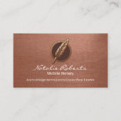 Mobiele notaris lening ondertekenaar Quill Logo ko Visitekaartje (Voorkant)