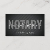 Mobiele Notaris Lening Signing Agent Black Metal Visitekaartje (Voorkant)