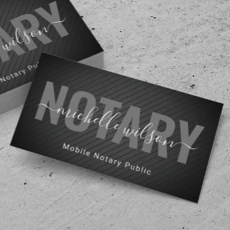 Mobiele Notaris Lening Signing Agent Black Metal Visitekaartje