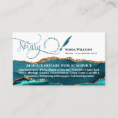 Mobiele notaris & Lening Signing Agent Blauwgroen Visitekaartje (Voorkant)