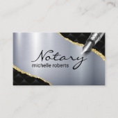 Mobiele Notaris Lening Signing Agent Lux Zwart Zil Visitekaartje (Voorkant)