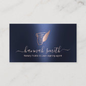 Mobiele Notaris Lening Signing Agent Navy & Roos G Visitekaartje (Voorkant)