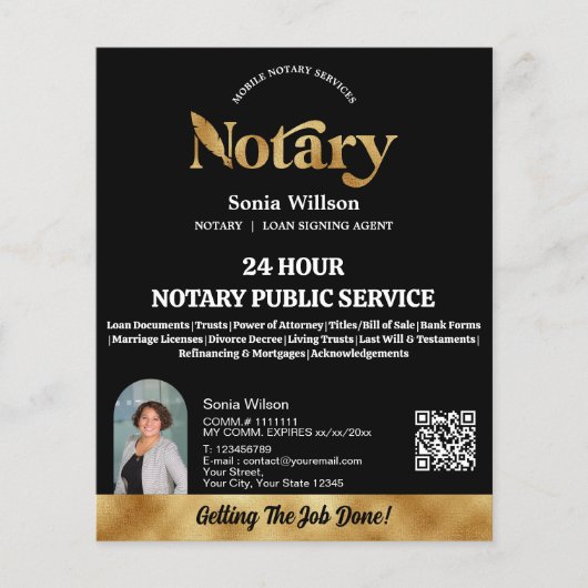 Mobiele notaris & Lening Signing Agent QR Code Fot Flyer (Voorkant)