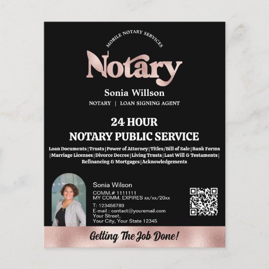 Mobiele notaris & Lening Signing Agent QR Code Fot Flyer (Voorkant)