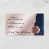 Mobiele Notaris Lening Signing Agent Roos Gold Nav Visitekaartje (Achterkant)