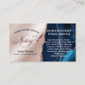 Mobiele Notaris Lening Signing Agent Roos Gold Nav Visitekaartje (Voorkant)