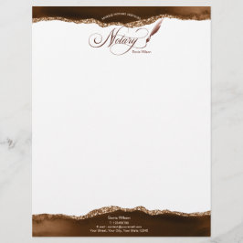 Mobiele Notaris & Lening Signing Agent Roze Agate  Briefhoofd