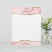 Mobiele Notaris & Lening Signing Agent Roze Agate Briefhoofd (Staand voorkant)