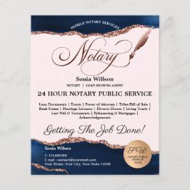 Mobiele Notaris & Lening Signing Agent Roze Agate  Flyer