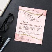 Mobiele Notaris & Lening Signing Agent Roze Agate  Flyer