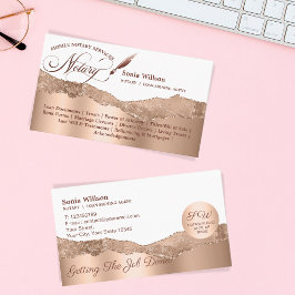 Mobiele Notaris & Lening Signing Agent Roze Agate  Visitekaartje