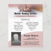 Mobiele Notaris & Lening Signing Agent Roze Glitte Flyer (Voorkant)