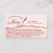 Mobiele Notaris & Lening Signing Agent Roze QR-cod Visitekaartje (Voorkant)