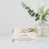 Mobiele notaris & Lening Signing Agent Sage Green Visitekaartje (Staand voorkant)