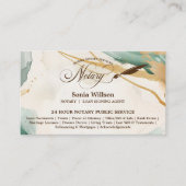 Mobiele notaris & Lening Signing Agent Sage Green Visitekaartje (Voorkant)