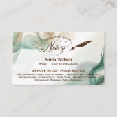 Mobiele notaris & Lening Signing Agent Sage Green Visitekaartje (Voorkant)