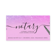 Mobiele Notaris lening typografie paarse glitter