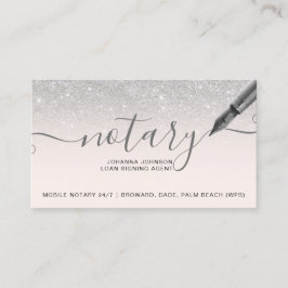Mobiele Notaris lening zilver glitter typografie Visitekaartje