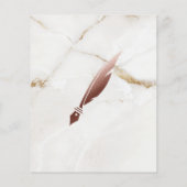 Mobiele notaris & leningondertekening gouden marme flyer (Achterkant)