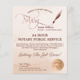 Mobiele notaris & leningondertekening Roze agaat F Flyer