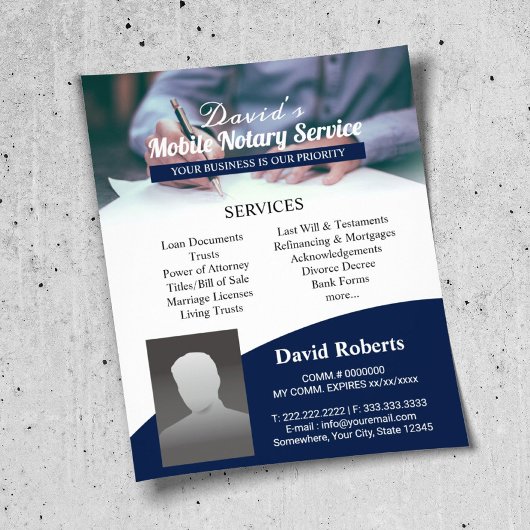 Mobiele Notaris Leningondertekeningsagent Professi Flyer