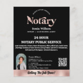 Mobiele notaris & leningondertekeningsagent QR-cod Flyer (Voorkant)