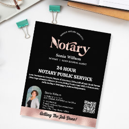 Mobiele notaris & leningondertekeningsagent QR-cod Flyer