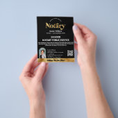Mobiele notaris & leningondertekeningsagent QR-cod Flyer (Hand)